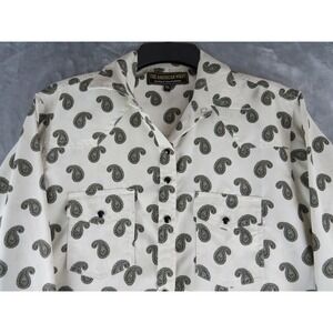 The American West Born in California XL Western Perl Snap Paisley Shirt Menswear